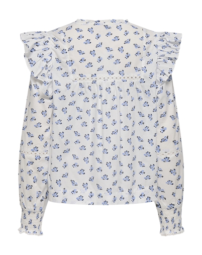 Only - ONLIdris Frill Tape Bluse - Cashmere Blue